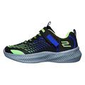 Skechers OPTICO, Boy's Sneaker, Lime & Blue Textile/ Black & Lime Trim, 12 Child UK (30 EU)