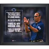 James Franklin Penn State Nittany Lions Framed Autographed 20" x 24" Quote Photograph