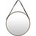 Langtad 28"H x 18"W x 1"D Modern Wall Mirror Gold Mirror - Hauteloom