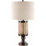Alemanguan 28"H x 14"W x 14"D Traditional Console Table Lamp Beige/White/Bronze/Translucent/Champagne Table Lamp - Hauteloom