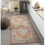 Bacoor 7'10" x 10'6" Traditional Updated Traditional Beige/Denim/Sage/Light Olive/Rust/Brick Red/Rust/Olive Washable Area Rug - Hauteloom