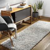 Kisii 5'3" x 7' Modern Shag Plush Bohemian Cream/Light Gray/Blue/Medium Gray Area Rug - Hauteloom