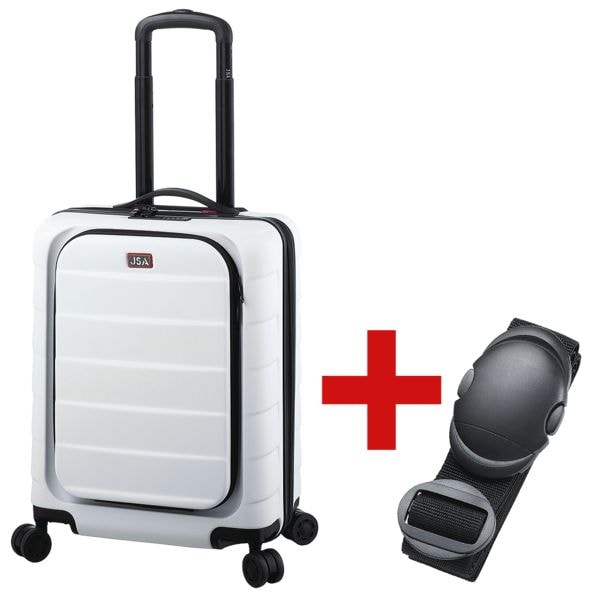 JSA Reisetrolley »S« weiß inkl. Koffergurt weiß, 39x53x24 cm Image