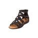 Wide Width Women's The Kim Sandal by Comfortview in Black (Size 10 1/2 W)