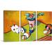 ARTCANVAS Little Walter's Toys 1912 by August Macke - 3 Piece Wrapped Canvas Print Set Metal in Green/White/Yellow | 40 H x 60 W x 0.75 D in | Wayfair