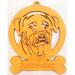 The Holiday Aisle® Wooden Wheaten Terrier Wooden Dog Hanging Figurine Ornament Wood in Brown/Yellow | 4.25 H x 3.25 W x 0.2 D in | Wayfair