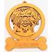 The Holiday Aisle® Wooden Wheaten Terrier Wooden Dog Hanging Figurine Ornament Wood in Brown/Yellow | 4.25 H x 3.25 W x 0.2 D in | Wayfair