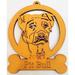 The Holiday Aisle® Wooden Wheaten Terrier Wooden Dog Hanging Figurine Ornament Wood in Brown/Yellow | 4.25 H x 3.25 W x 0.2 D in | Wayfair