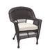 Bay Isle Home™ Arliss Patio Chair w/ Cushions Wicker/Rattan in White | 36 H x 26 W x 29.5 D in | Wayfair 9A6D123D1EE34B5D965457C41CC6FE55
