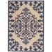 Blue/Navy 32 x 0.25 in Area Rug - Charlton Home® Dwana Abstract Navy Blue Area Rug Metal | 32 W x 0.25 D in | Wayfair