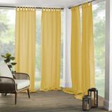Latitude Run® Jarret Solid Room Darkening Indoor/Outdoor Tab Top Single Curtain Panel Polyester in Yellow | 84 H in | Wayfair