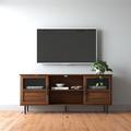 Wade Logan® Cochere TV Stand for TVs up to 65" Wood/Glass in Brown | 25.13 H in | Wayfair EE50D888B57749678A1A95255194E659