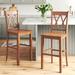 Three Posts™ Fortville Solid Wood Counter/Bar Stool Wood in Brown | 46.65 H x 18.58 W x 20.28 D in | Wayfair 97A0259F7B0D4AA9B4B8373D083D449C