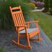 Gracie Oaks Aaliayh Classic Porch Outdoor Rocking Chair, Steel in Orange/Yellow | 38 H x 28 W x 32 D in | Wayfair B506C04AFCE64DD79AA547DA3483075C