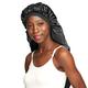 Awefeel Long Braids Satin Bonnet Jumbo Sleep Cap to Protect Hair Black