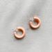 Anthropologie Jewelry | Coral Pink Hoop Earrings | Color: Orange/Pink | Size: Os