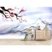 GK Wall Design Winter Mountain Landscape Blossom Wall Mural Vinyl in White | 150" W x 98" L | Wayfair GKWP000293W150H98_V