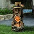 Trinx Resin Tree Stump Face Fountain w/ Light & Bird House | 31.5 H x 13.78 W x 14.96 D in | Wayfair C4141F18D4924272B820247D01FA7913