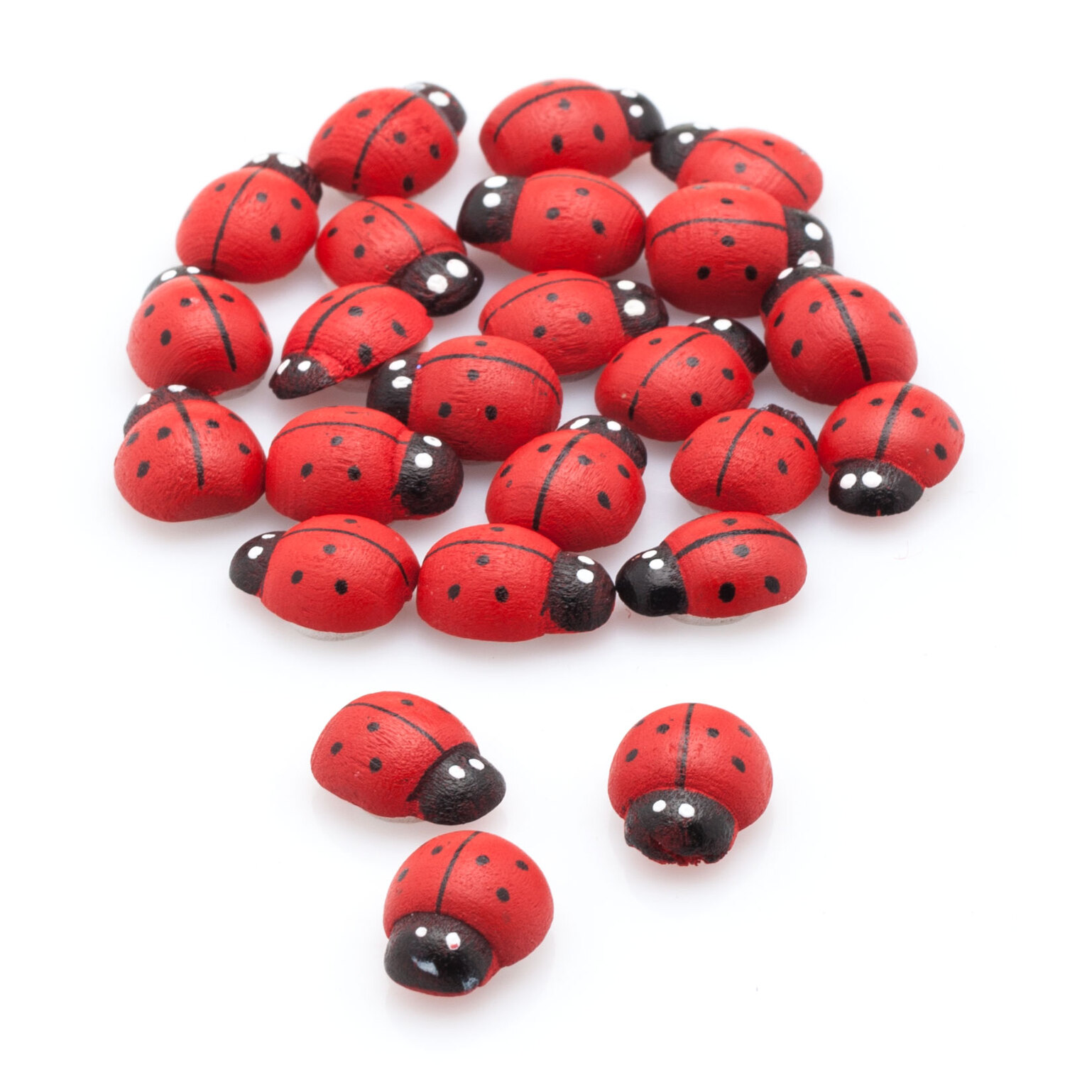 Pièces à disperser "coccinelles", rouge, 1,5 cm, 24 pièces
