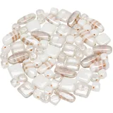 Perles en verre, blanc, 10–22 mm...
