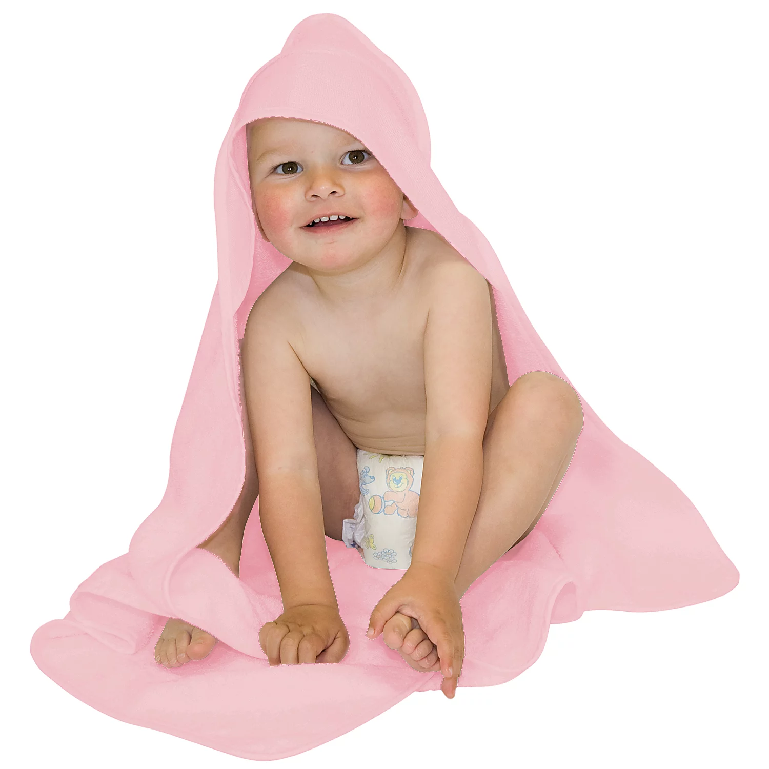 buttinette Cape de bain, rose, 80 x 80 cm
