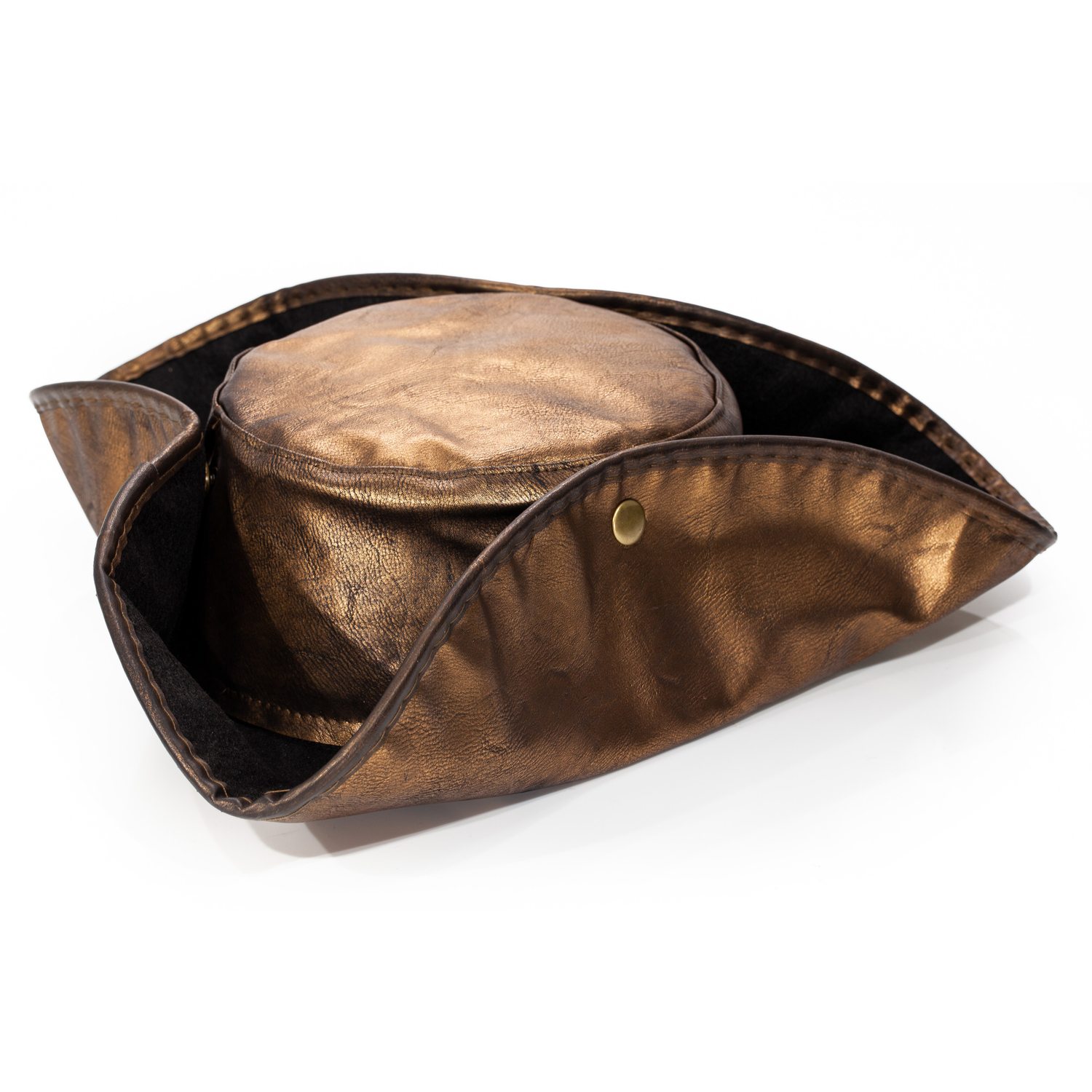 Chapeau tricorne "aspect cuir"