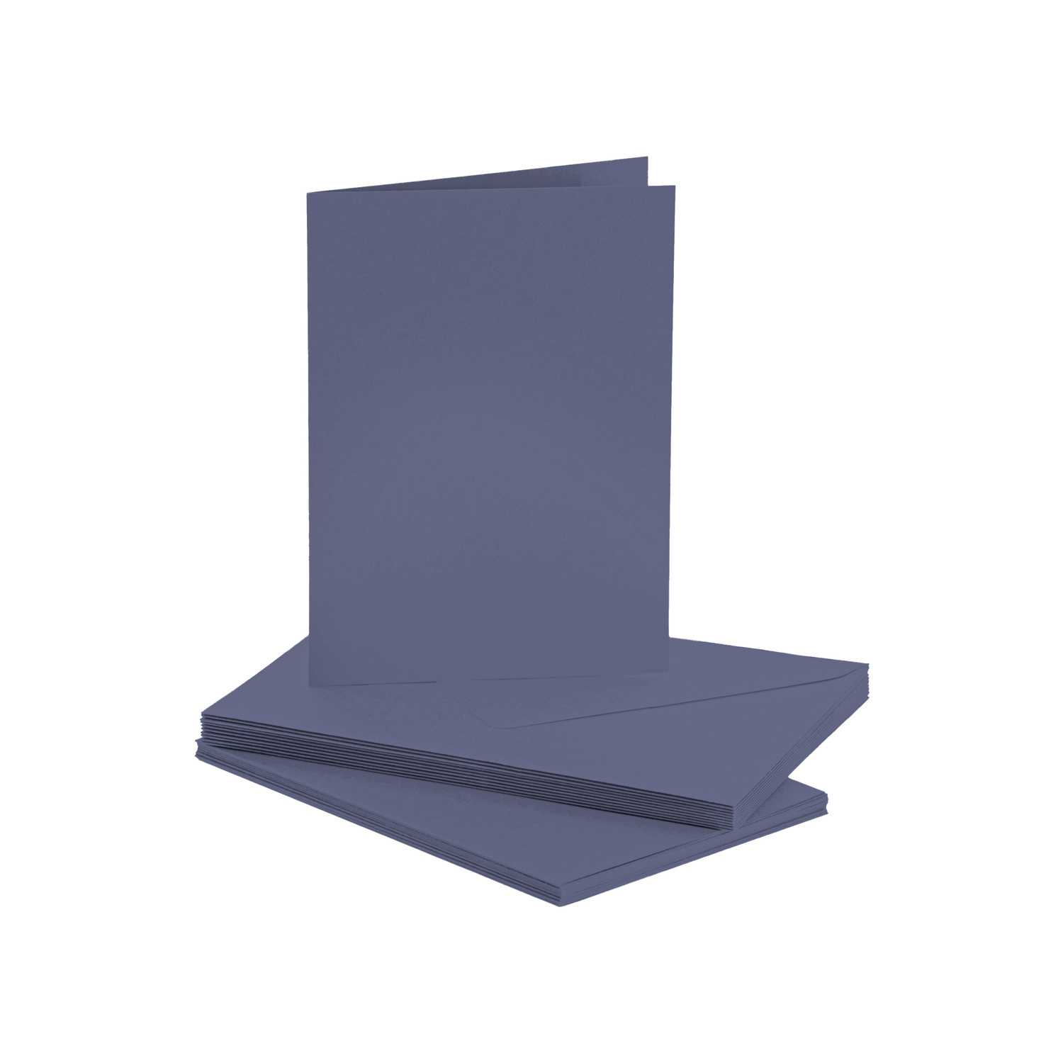 Cartes doubles et enveloppes, bleu marine, A6/C6, 10 pièces