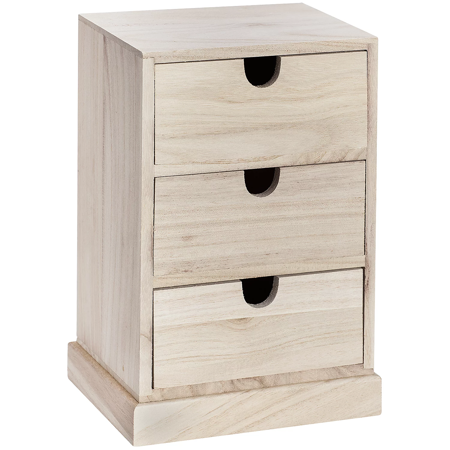 Mini-commode en bois brut, 15,5 x 11 x 24 cm