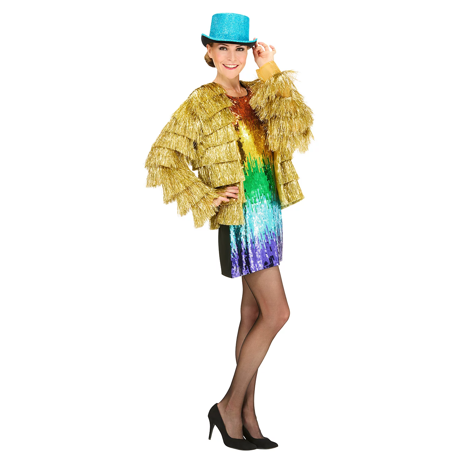 Robe à paillettes "arc-en-ciel