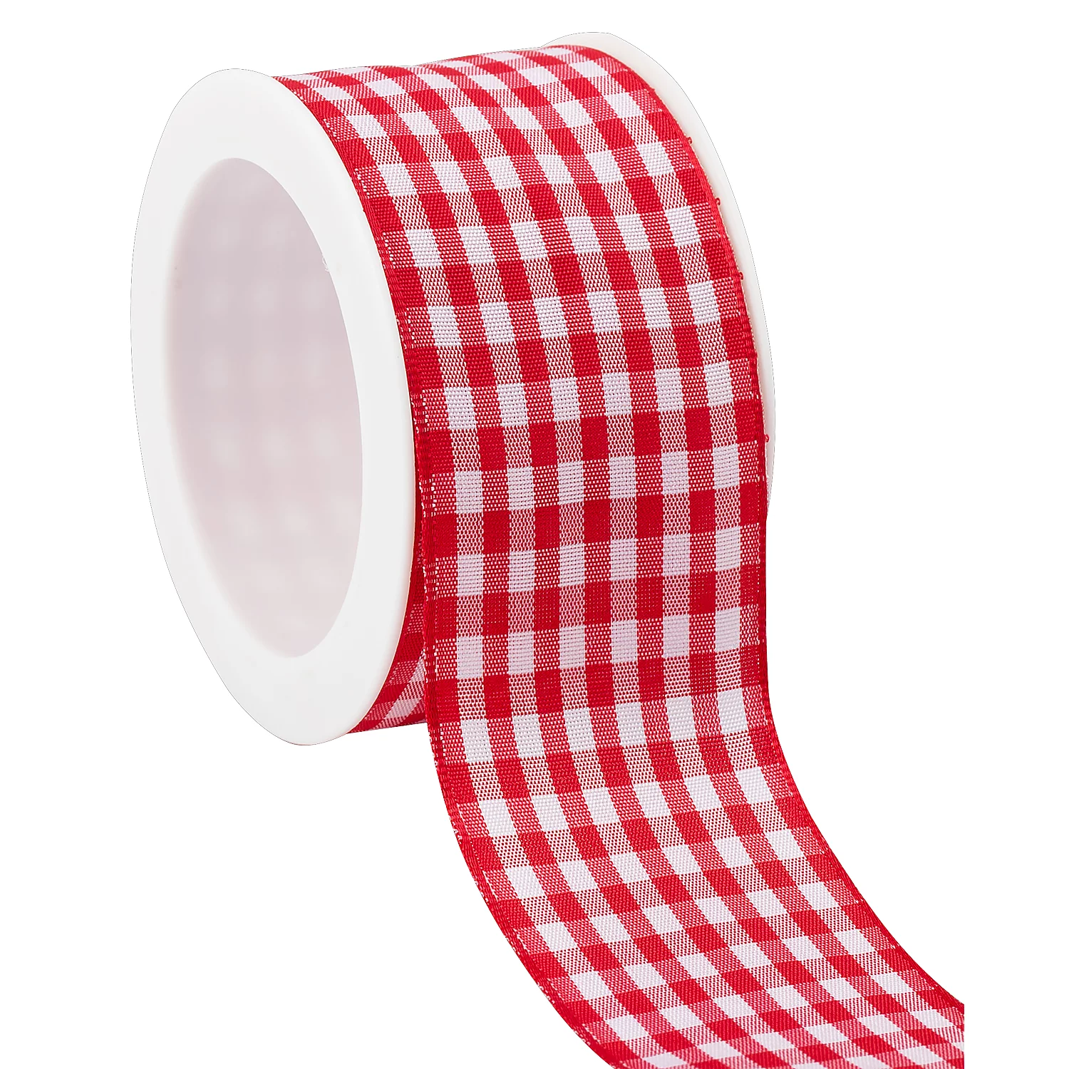 Ruban vichy, rouge, 40 mm, 5 m