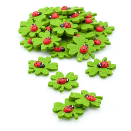 Motifs déco ""feuilles de trèfle"", 3,5 cm, 24 pièces