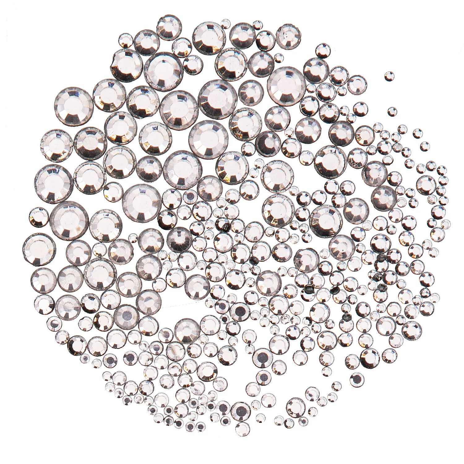 Pierres strass, cristal, 2–7 mm Ø, 300 pièces