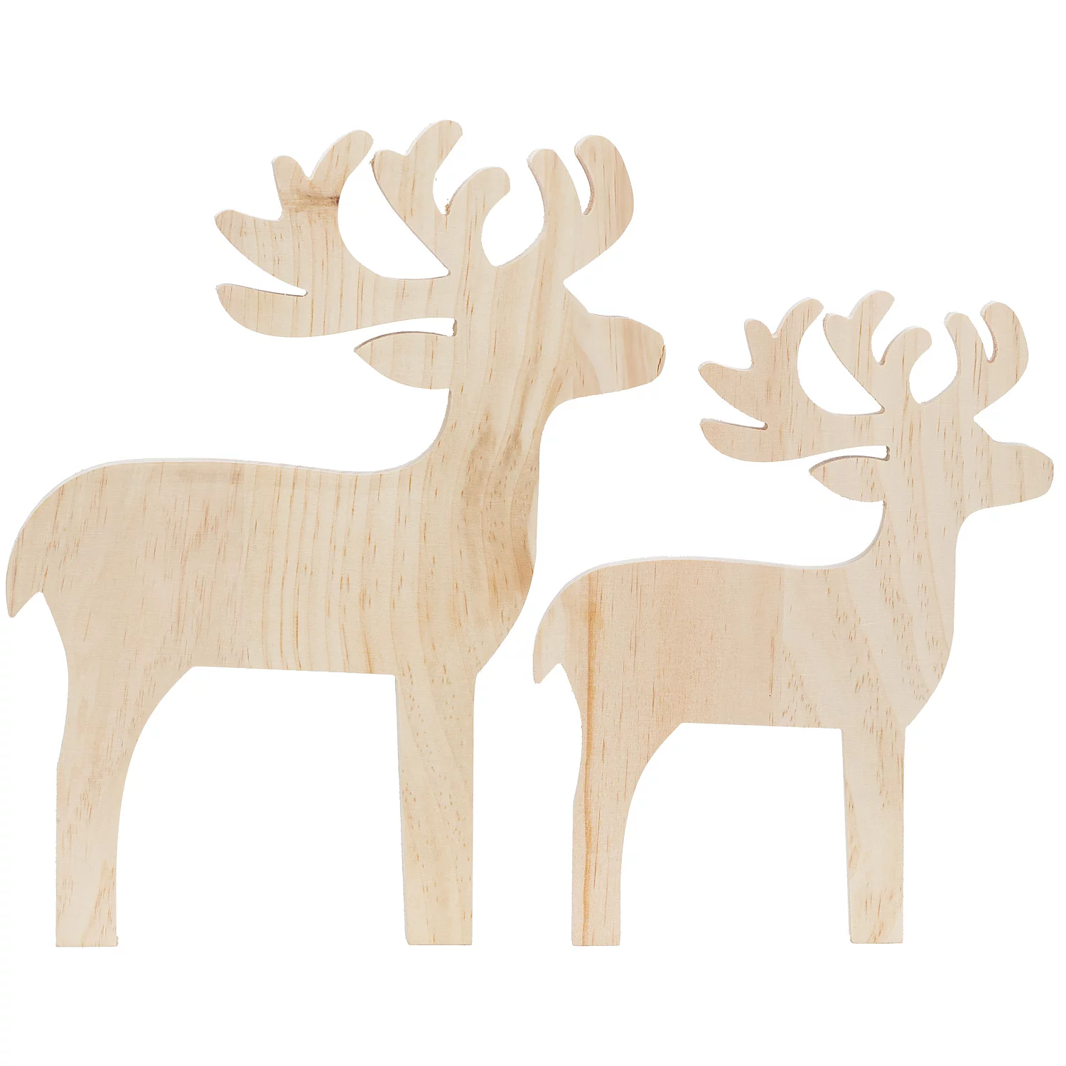 Rennes en bois, 2 pièces, 35,5 x 28 cm et 28 x 22 cm