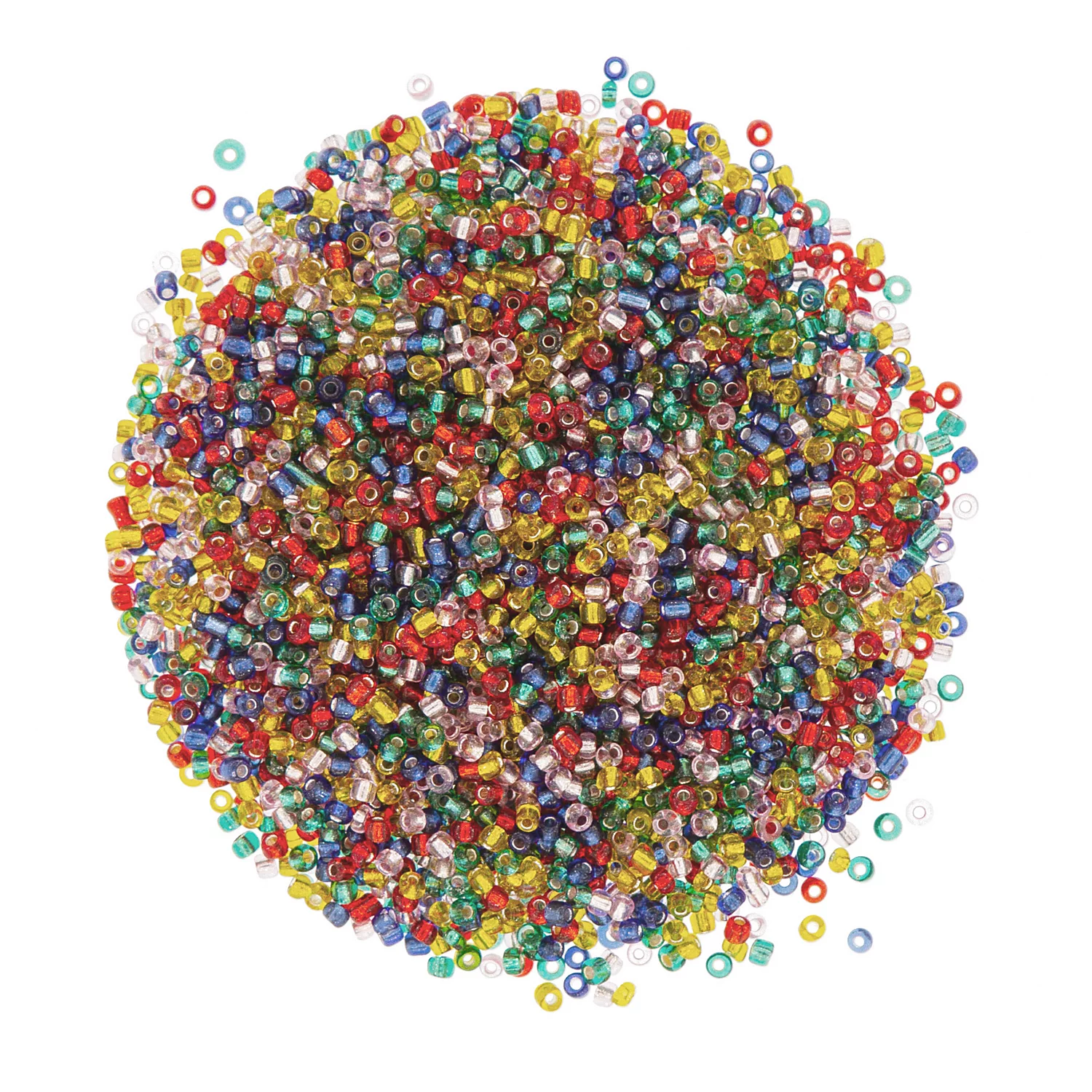 Perles de rocaille, multicolore, 2,5 mm Ø, 100 g