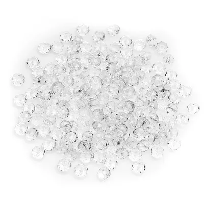 Perles en verre à facettes, transparent, 6 mm Ø, 200 pièces
