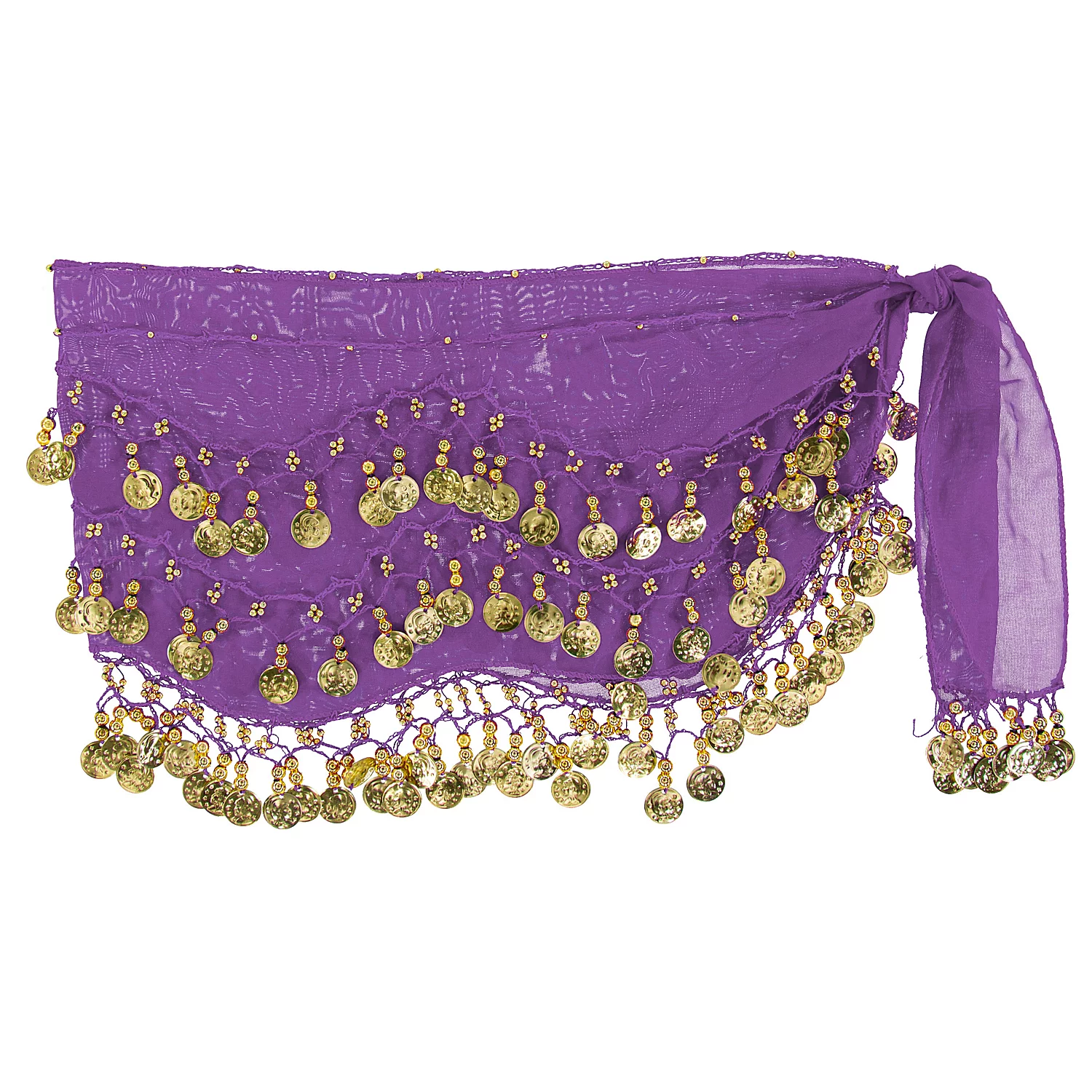 Foulard oriental, violet/doré