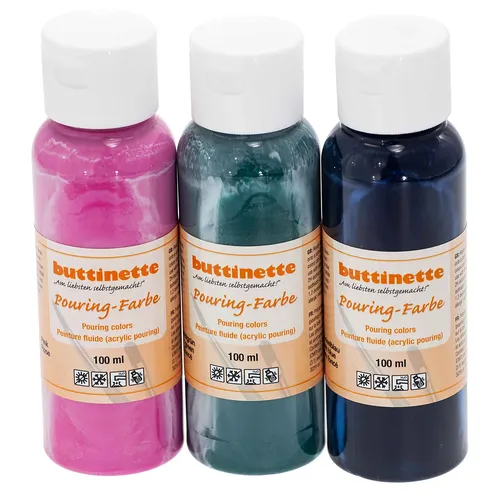 buttinette Pouring-Farben Trend, 3x 100 ml