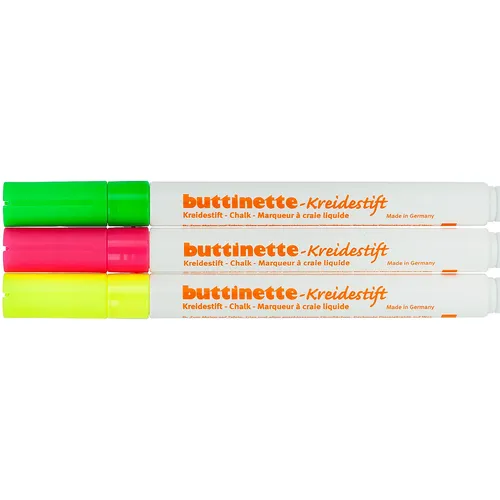 buttinette Kreidestifte Neon, Stärke 1–2 mm, 3 Stifte