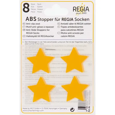 Regia ABS-Sockenstopper Sterne, gelb