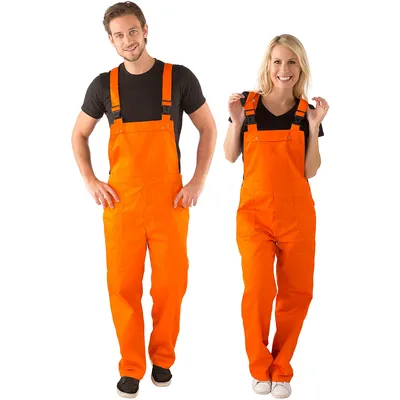 Latzhose unisex, orange