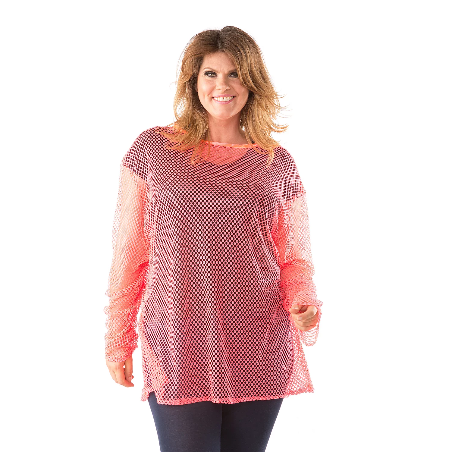 Netzshirt für Starke Frauen, neonpink Image