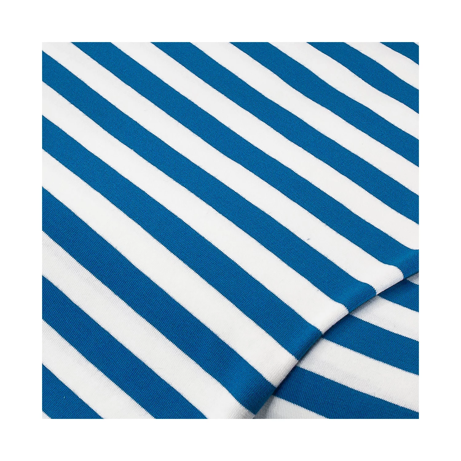 Tissu jersey à rayures, bleu/blanc