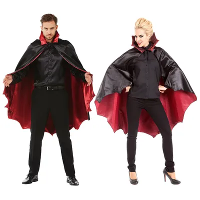 Vampir-Umhang 115 cm unisex, schwarz/rot Image