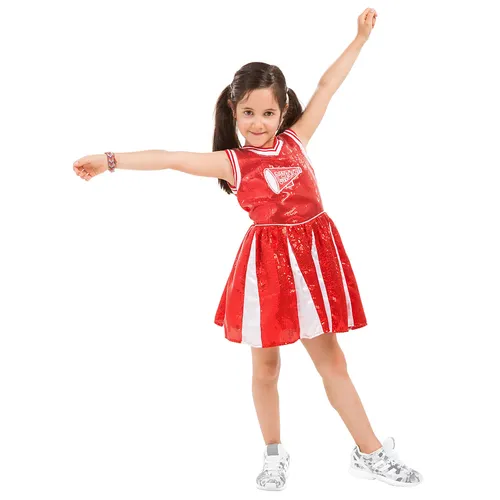 buttinette Cheerleader Kleid Wild Chicks für Mädchen, rot/weiß