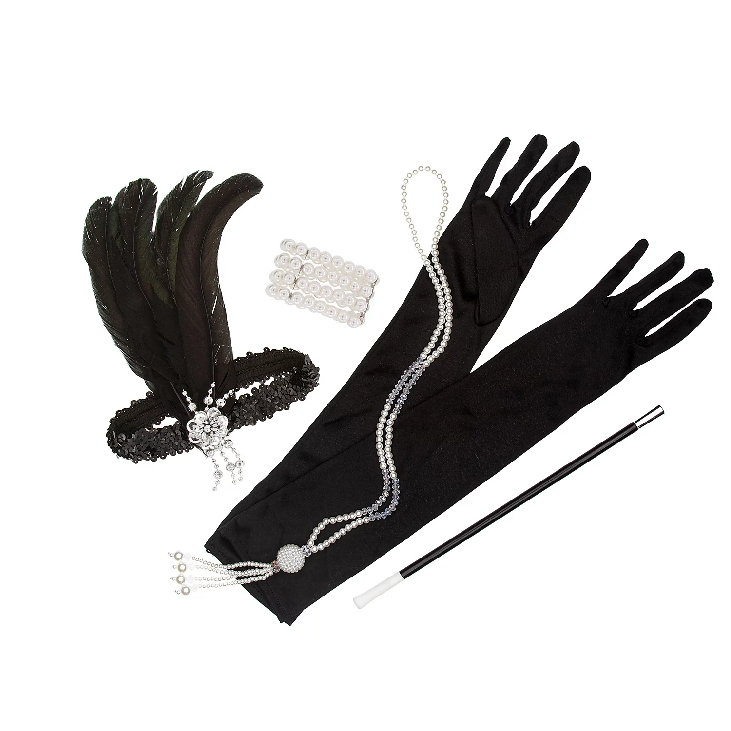 Set 20er Jahre, 6-teilig, schwarz Image