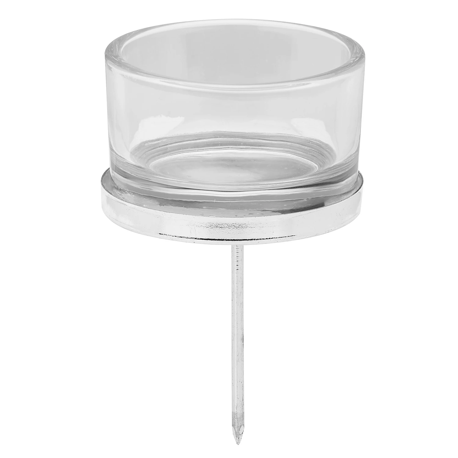 Teelichthalter, silber, 5 cm Ø, 4 Stück