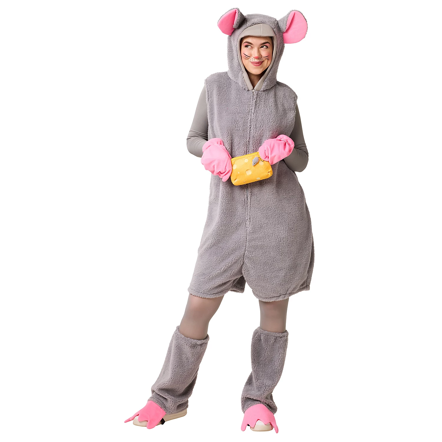 buttinette Mauskostüm unisex, grau/rosa Image