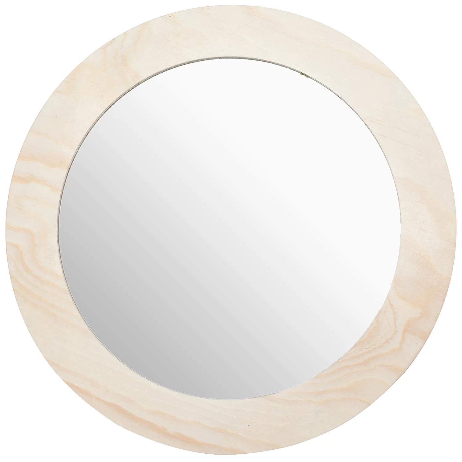 Spiegel mit Holzrahmen, 26 cm Ø Image