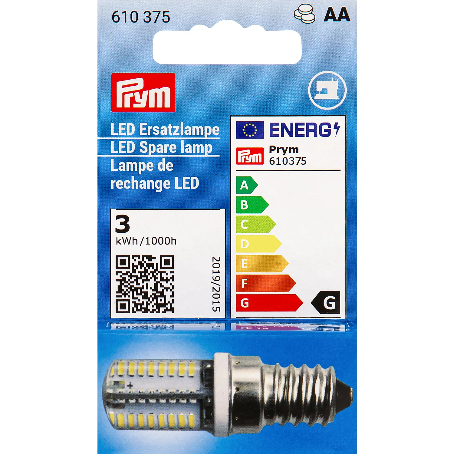 Prym LED Ersatzlampe für Nähmaschine, mit Schraubfassung E14 Image