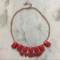 J. Crew Jewelry | Hot Pink Crystal Statement Necklace J Crew Style | Color: Gold/Pink | Size: Os